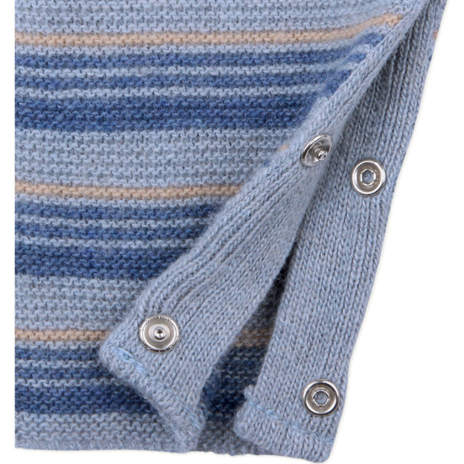 Miggy Knit Long Sleeve Jumpsuit, Blue - Rompers - 4