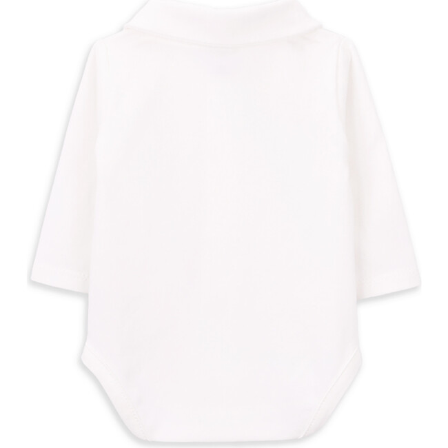 Jace Classic Collar Long Sleeve Body, White - Rompers - 3