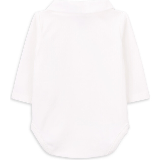 Bee Classic Collar Long Sleeve Body, White - Rompers - 3