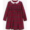 Charlotte Tartan Smocked Dress, Red Tartan - Dresses - 1 - thumbnail