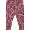 Little Woodland Bunny Leggings, Berry - Leggings - 1 - thumbnail
