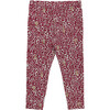 Woodland Bunny Leggings, Berry - Leggings - 1 - thumbnail