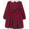 Charlotte Tartan Smocked Dress, Red Tartan - Dresses - 2