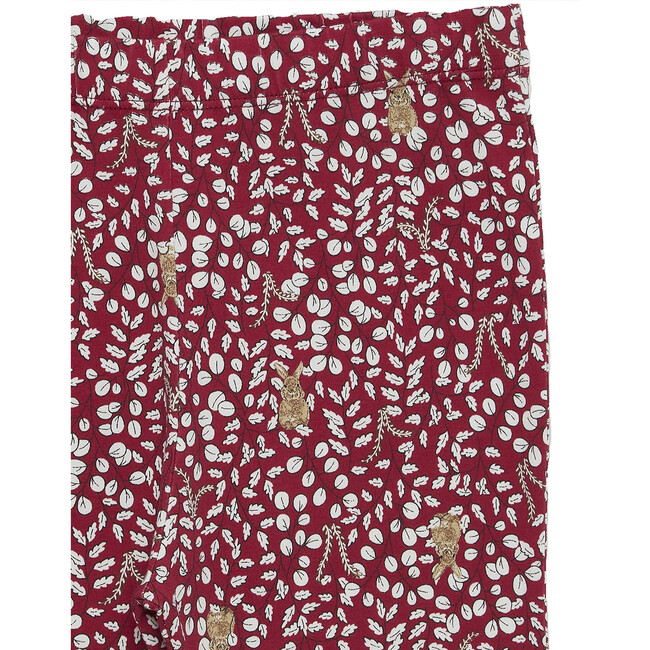 Woodland Bunny Leggings, Berry - Leggings - 3
