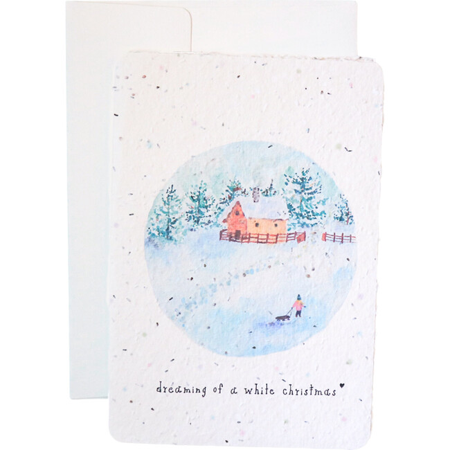 Plantable Dreaming of a White Christmas Card