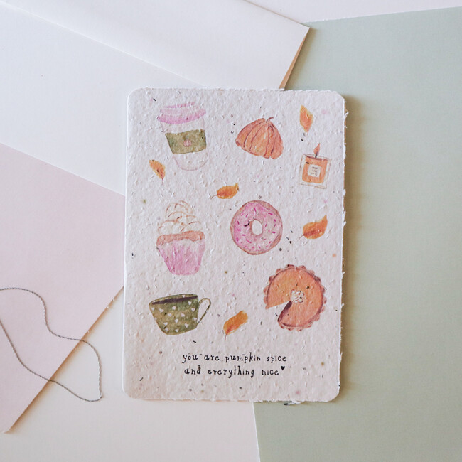 Plantable Pumpkin Spice Autumn Card - Paper Goods - 2