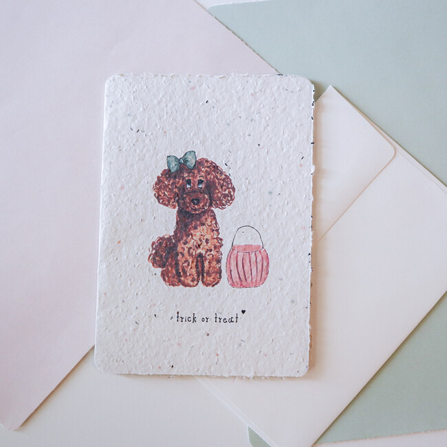 Plantable Trick or Treat Halloween Dog Card - Paper Goods - 2
