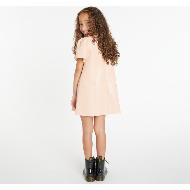 Mini Antonella Dress, Pale Peach - Dresses - 3