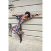 Women's Long Sleeve Blaire Dress, Dark Navy Multi - Dresses - 2
