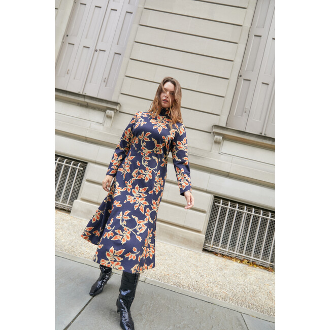 Women's Thea Dress, Dark Navy Multi - Dresses - 2