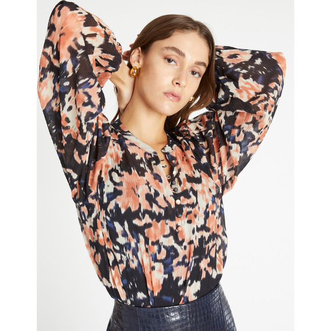 Women's Miranda Dress, Peach Multi - Blouses - 3