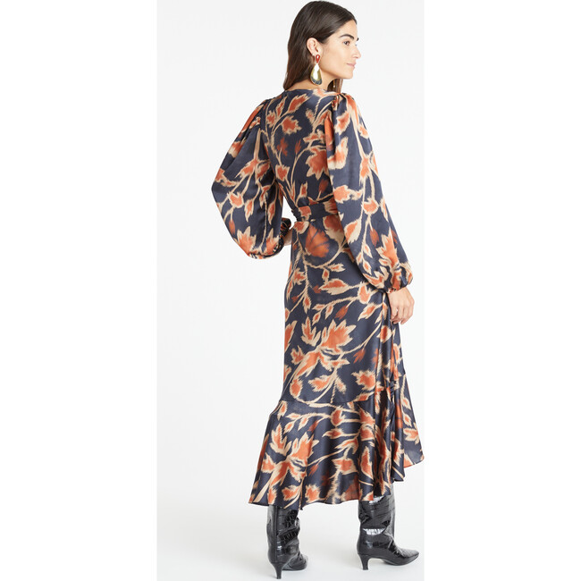 Women's Long Sleeve Blaire Dress, Dark Navy Multi - Dresses - 4