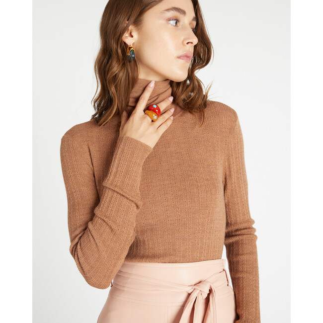 Women's Kayden Knit Top, Toffee Heather - Sweaters - 3