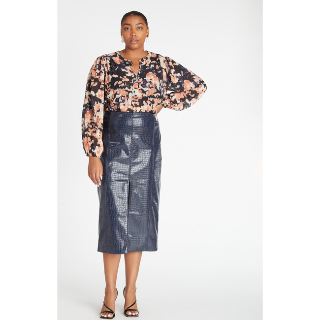 Women's Miranda Dress, Peach Multi - Blouses - 4