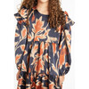 Mini Long Sleeve Marisol Dress, Dark Navy Multi - Dresses - 4