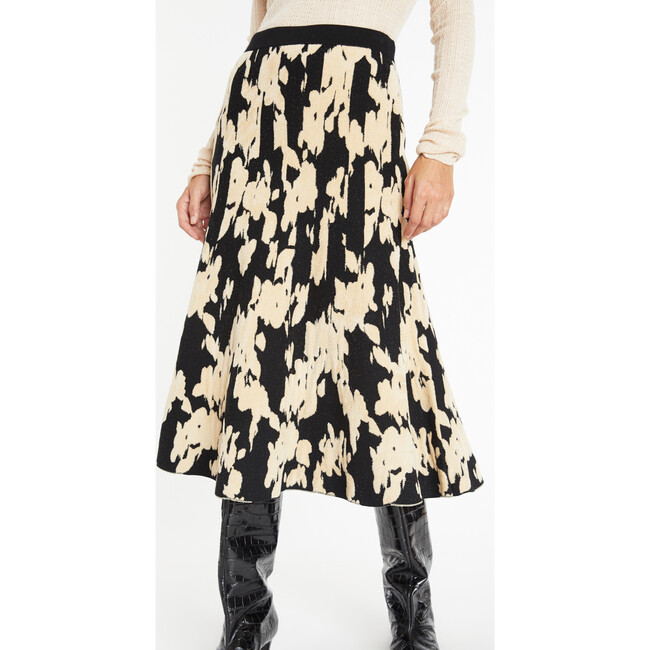 Women's Ripley Knit Skirt, Pebble/Black - Skirts - 4