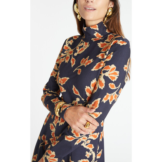 Women's Thea Dress, Dark Navy Multi - Dresses - 5