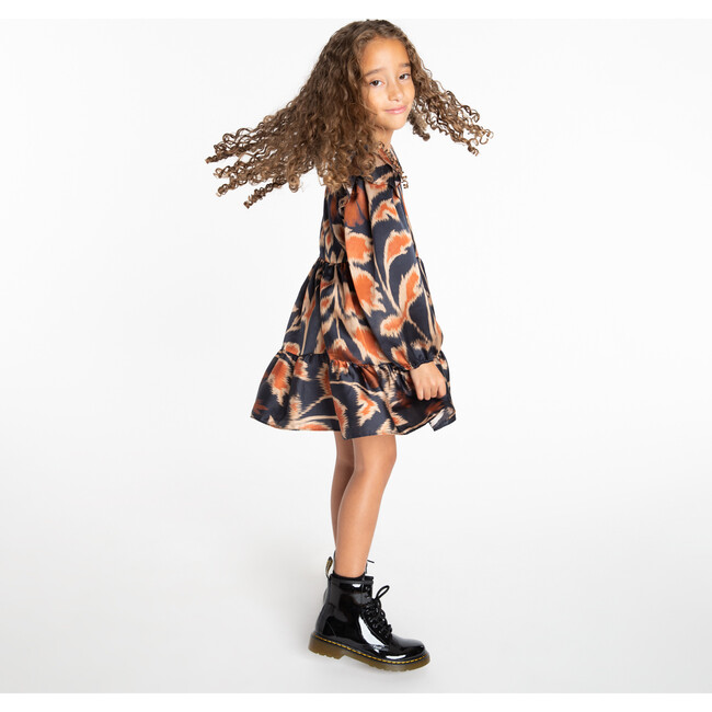 Mini Long Sleeve Marisol Dress, Dark Navy Multi - Dresses - 5