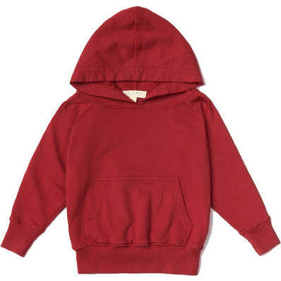Teddy Pullover Hoodie, Red Dahlia
