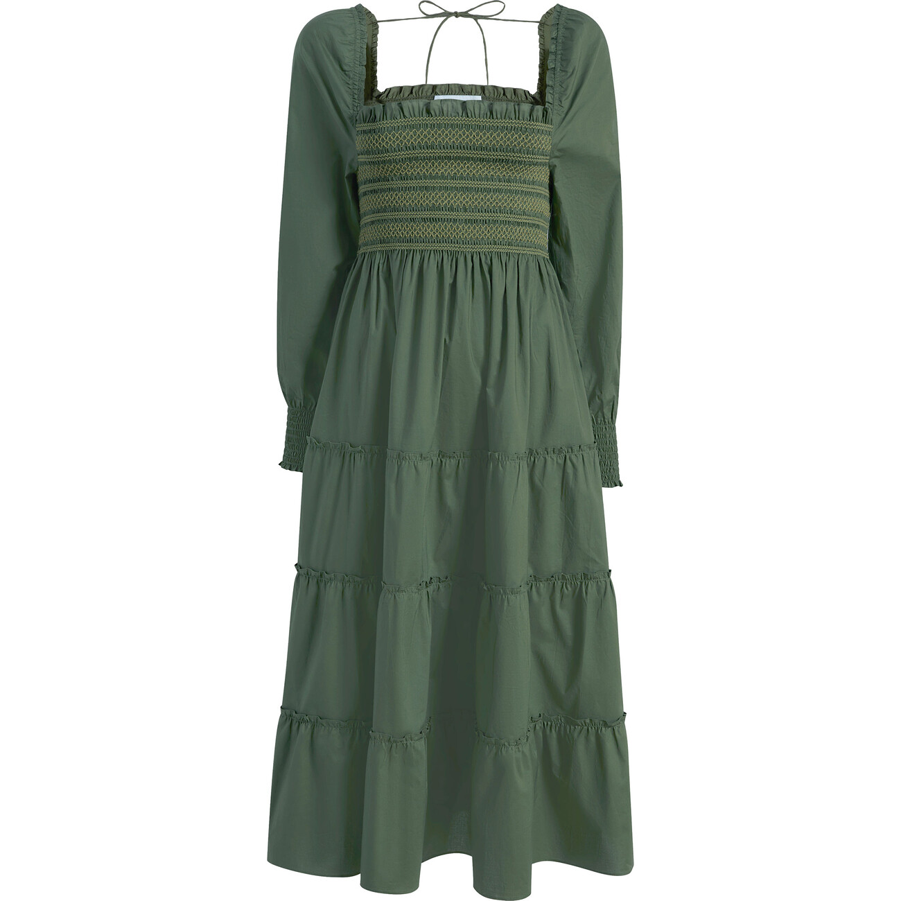 green emerald velvet dress Green Naomi Midi Dress main image 1