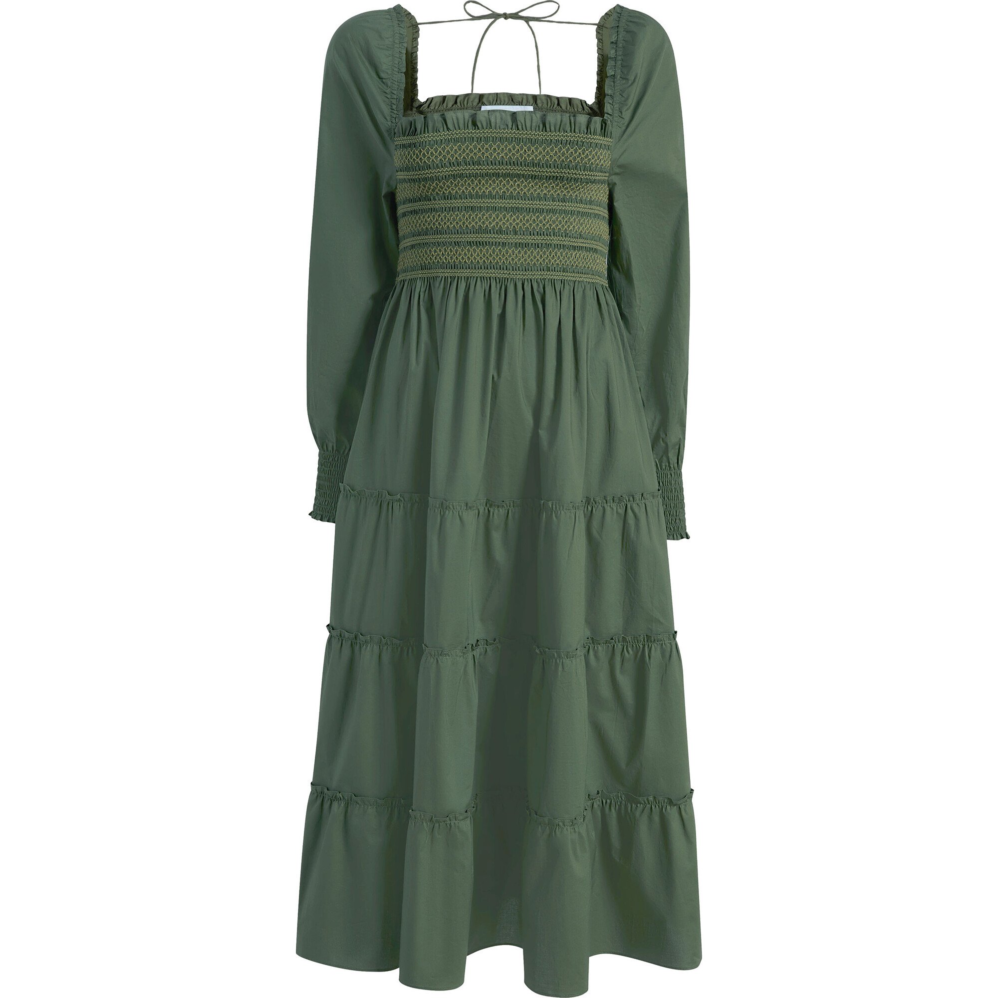 The Naomi Nap Dress, Leaf Green Cotton - Hill House Home Dresses