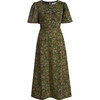 The Constance Dress, Green Multi Foliage Stretch Crepe - Dresses - 1 - thumbnail