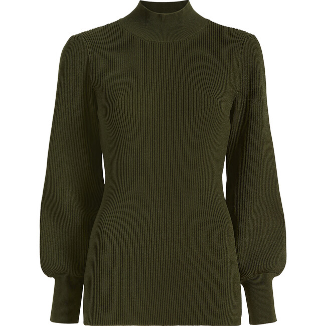 The Winter Sweater, Leaf Green Rib Knit