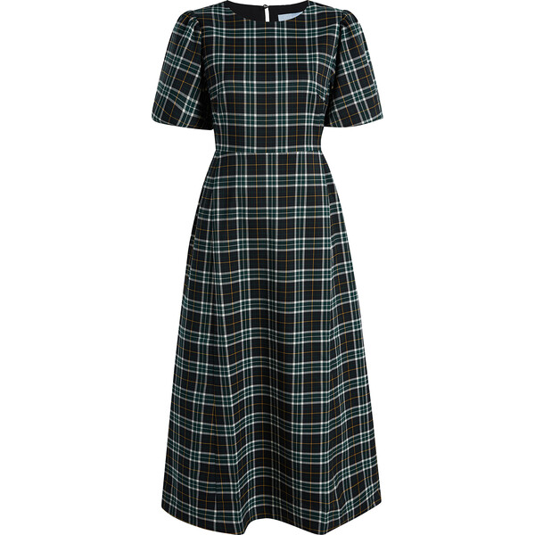 slim fit dress slacks All The Gifts Green Plaid Mini Dress | Christmas main image 0