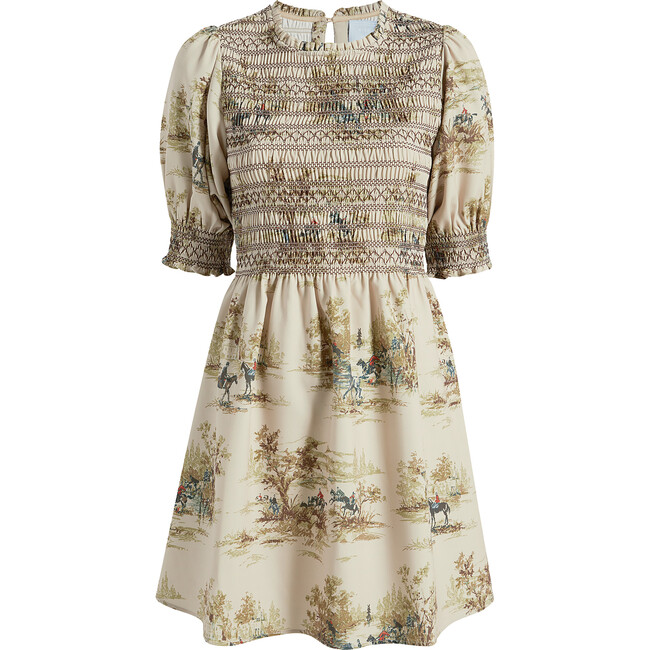 The Vivi Nap Dress, Multi Equestrian Toile Stretch Crepe - Dresses - 1