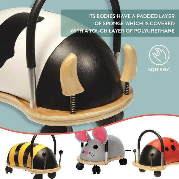 Wheely Bug Coccinella Large – Giocattolo A Dondolo Con Ruote Per Bambini, Design Coccinella, Grande - 2