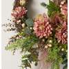 Mauve Chrysanthemum Asymmetric Fall Wreath - Wreaths - 2