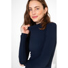 Women's Johnson Seamless Top, Navy - T-Shirts - 4