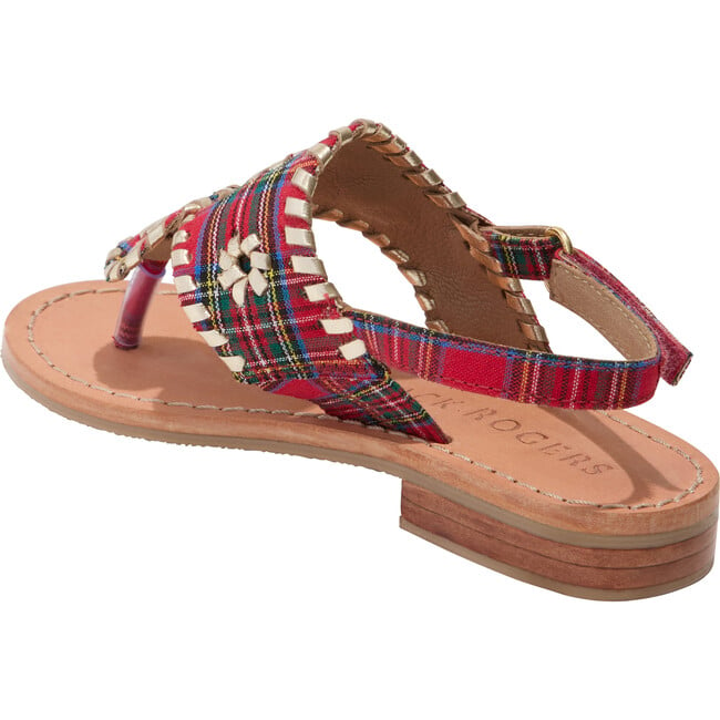 Toddler Jacks Tartan Flat Sandal, Red - Sandals - 2