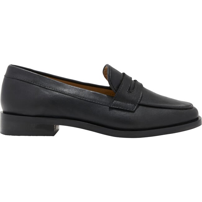 Girls Hope Leather Loafer, Black - Loafers - 4