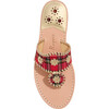 Women's Jacks Tartan Flat Sandal, Red - Sandals - 5