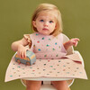 Silicone Bib and Foldable Placemat Set, Wildflower Ripe Peach - Bibs - 2