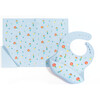 Silicone Bib Foldable Placemat Set Wildflower Chambray Blue - Other Accents - 1 - thumbnail