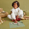 Silicone Bib and Foldable Placemat Set, Camper Sage Green - Bibs - 4