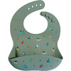 Silicone Bib and Foldable Placemat Set, Camper Sage Green - Bibs - 5