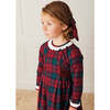 Tartan Peter Pan Collar Trapeze Dress, Red - Dresses - 2