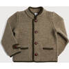 Austrian Single Breasted Contrast Trim Jacket, Brown - Jackets - 1 - thumbnail