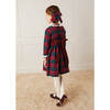 Tartan Peter Pan Collar Trapeze Dress, Red - Dresses - 3