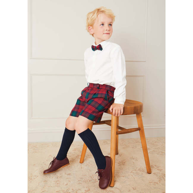Tartan Bow Tie, Red - Hair Accessories - 3