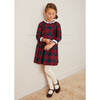 Tartan Peter Pan Collar Trapeze Dress, Red - Dresses - 4