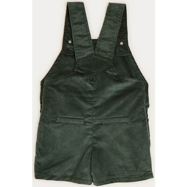 Corduroy Short Dungarees, Green - Overalls - 4