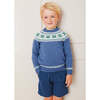 Classic Fair Isle Merino Wool Jumper, Blue - Sweaters - 4