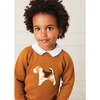 Dog Intarsia Jumper, Tan - Sweaters - 3