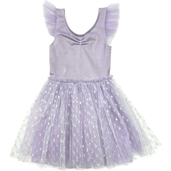 Sparkle Ruffle Dress, Lilac