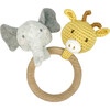 Wild Animals Activity Ring Rattle, Multicolors - Rattles - 1 - thumbnail