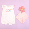 Floral Bloom Embroidery Romper, Multicolors - Rompers - 2
